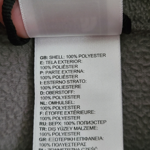 The North Face girls xl zipup‎ fleece gray and pink - Picture 6 of 10